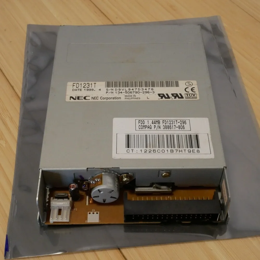NEC HP 3.5 inch Floppy‎ Disk Drive FD1231T Internal Desktop 1.44MB Tested - 38